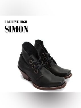 SOLD!! Fluevog  I Believe High Simon asymmetrical lace-up square-toe - 6.5/7
